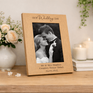 wedding day photo frame