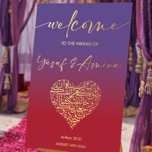nikkah welcome sign
