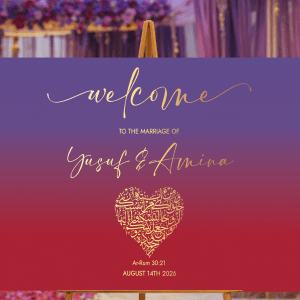 nikkah welcome sign landscape