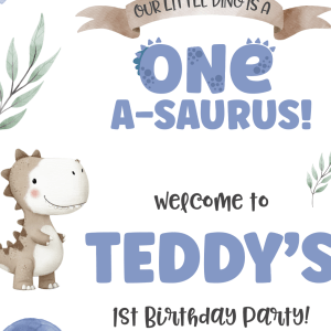 Boys 1st Birthday Welcome Sign