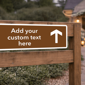 Brown Custom Wedding Road Sign