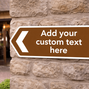 Custom Brown Wedding Road Sign