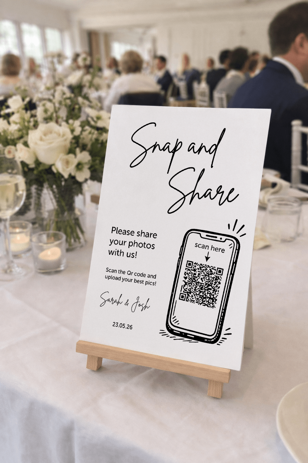 Wedding Photo Sharing QR Sign