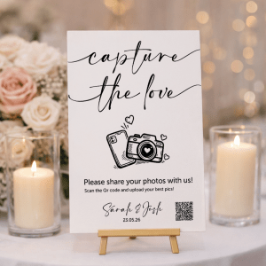 Wedding QR Code Photo Sign