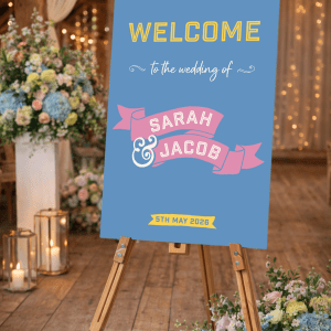 bold wedding sign