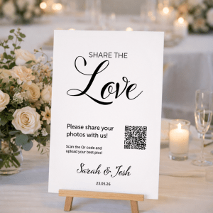 interactive wedding photo sharing sign_