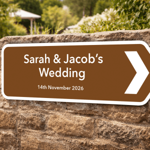 wedding road sign