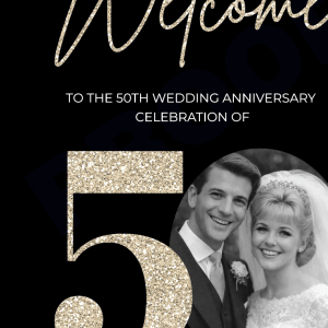50th wedding anniversary welcome sign 1