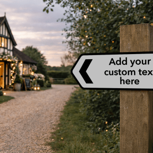Custom Black & White Wedding street Sign
