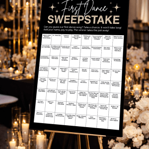 First Dance Sweepstake Sign for wedding