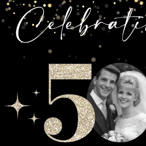 Golden 50th wedding Anniversary Sign UK