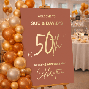 Golden Anniversary Party Welcome Sign