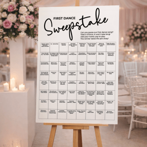 Guess The First Dance Song Wedding Sign