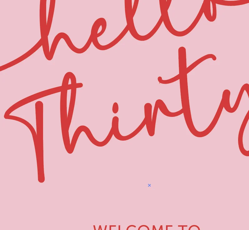 Hello Thirty Welcome Sign Pink Red 30th Birthday - Image 2