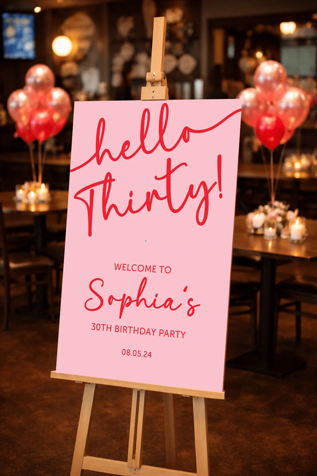Hello Thirty Welcome Sign