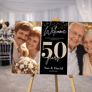 Personalised Anniversary Photo Sign