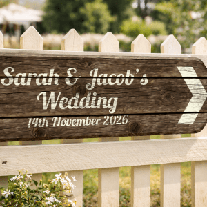Rustic Wedding Direction Sign