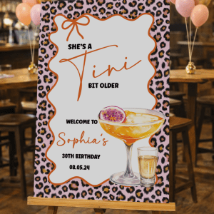 Tini Bit Older Birthday Party Sign