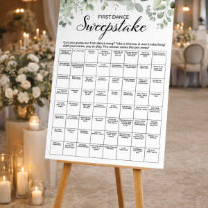 Wedding Song Sweepstake Sign