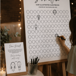 alternative wedding guest book sign