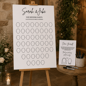 draw your face wedding guestbook