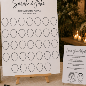 draw yourself guestbook sign