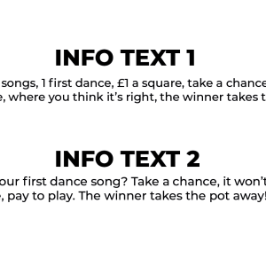 info text choices