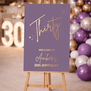 welcome to 30th birthday sign