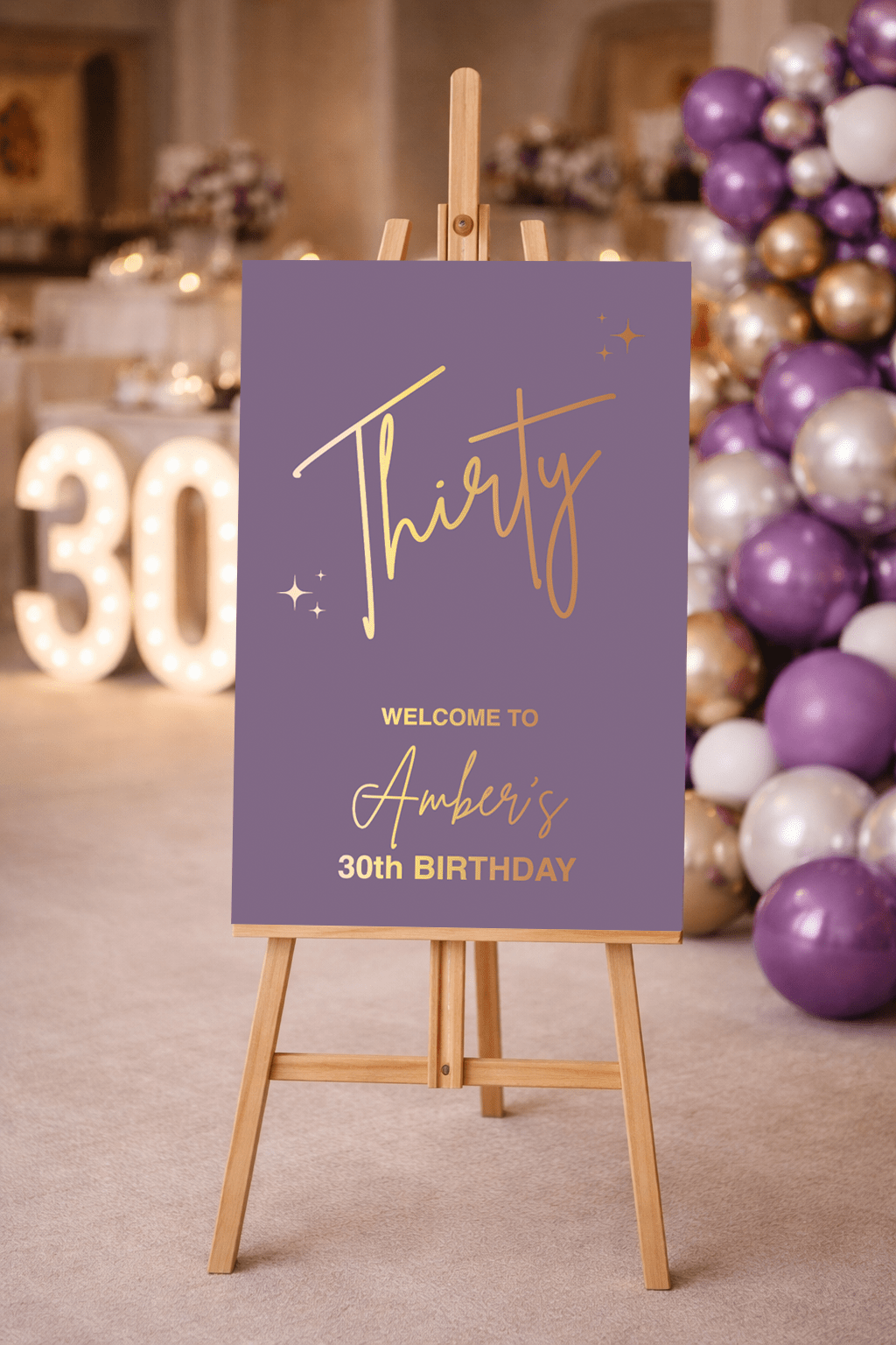 welcome to 30th birthday sign