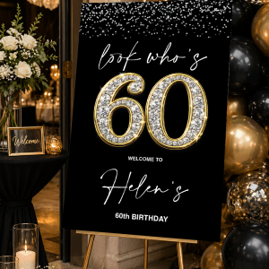 60th birthday diamond sign