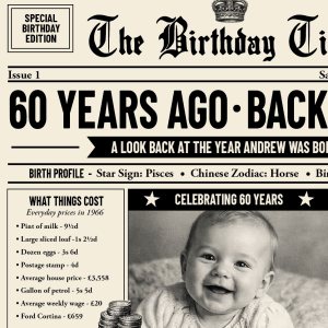 60th newspaper sign board