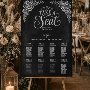 Vintage Chalkboard Table Plan