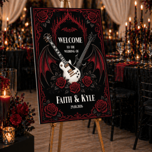 gothic rock wedding sign