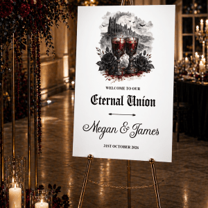 gothic vampire wedding sign