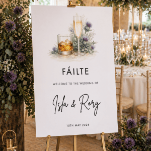 scottish wedding welcome sign