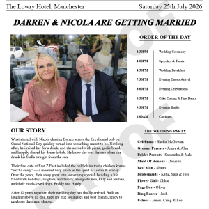 wedding newspaper design 1