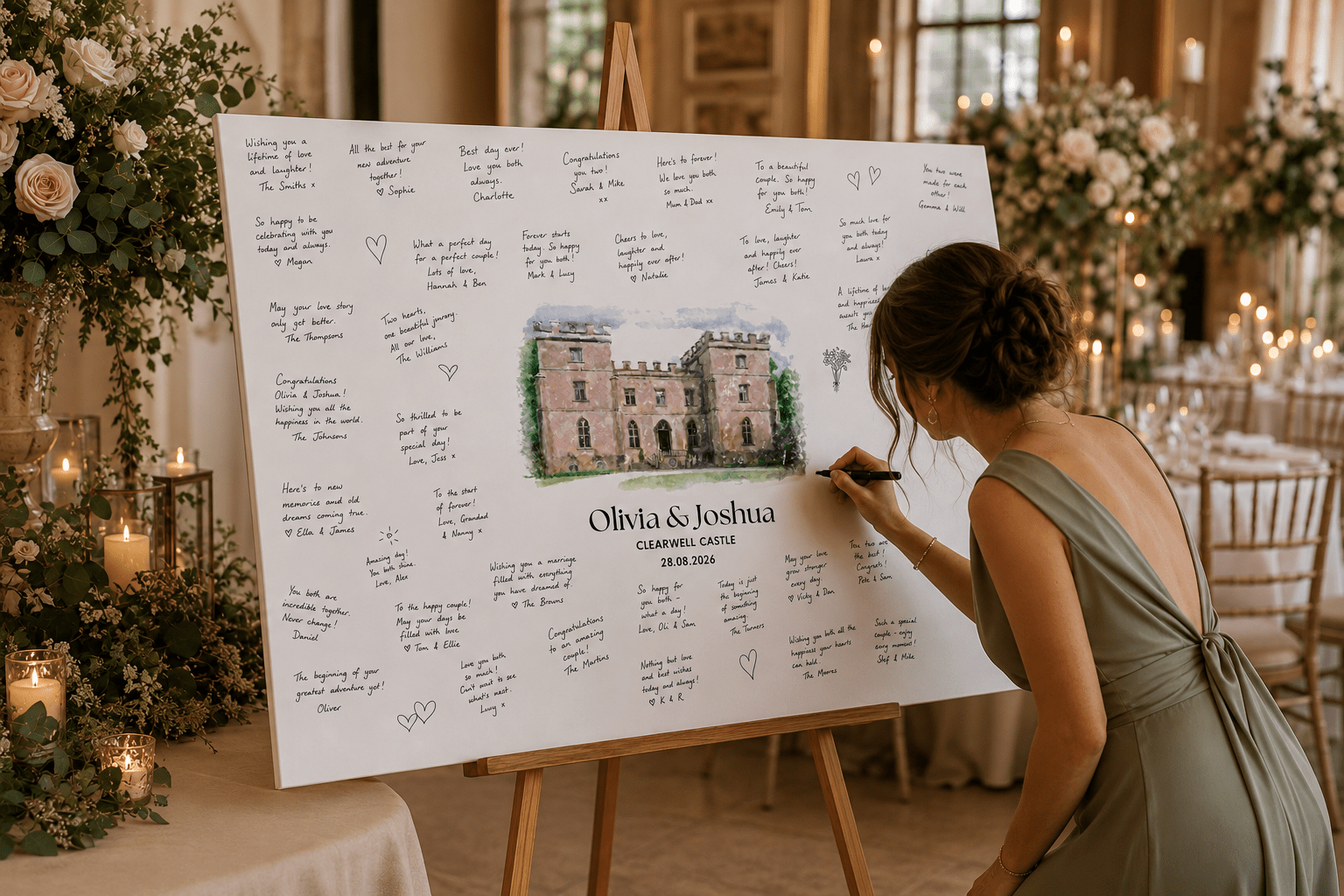 Personalised Wedding Guest Book Sign