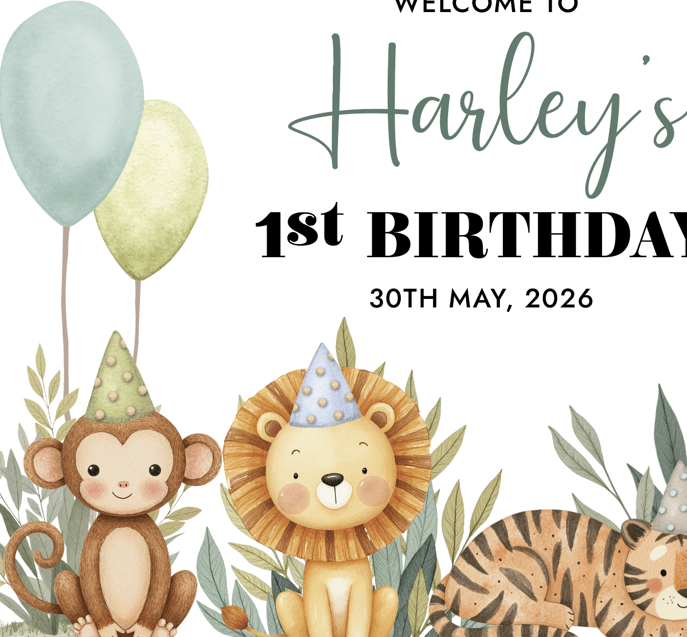 Wild One Birthday Sign for 1st Birthday Parties - Image 2