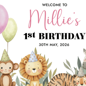 Wild One Birthday board for Girls