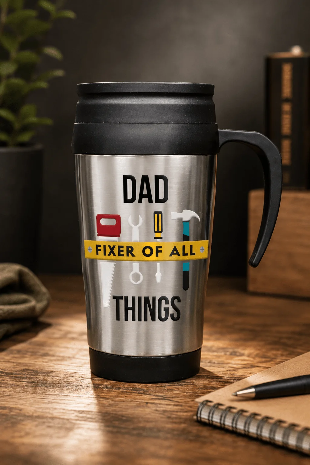 personalised builders travel mug