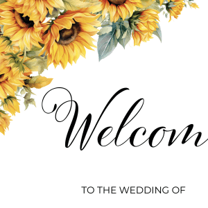 elegant sunflower wedding board
