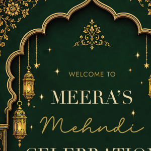 mehndi welcome board
