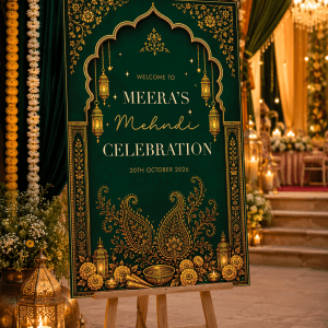 mehndi welcome sign