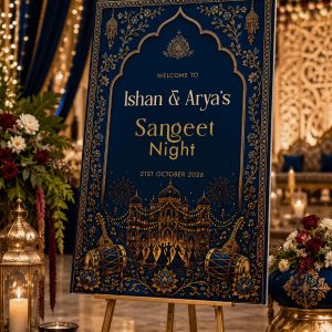 sangeet night welcome board
