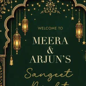 sangeet welcome board sign