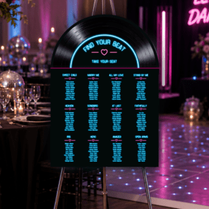 Disco Vinyl Record Seating Chart