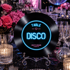 Disco Vinyl Record Table Sign