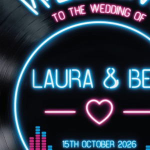 Disco Wedding Vinyl Record Board