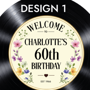 Elegant Vinyl Record 60th Birthday Party BOARD