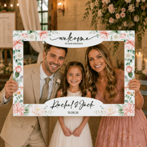 Floral Pink Wedding Selfie Frame